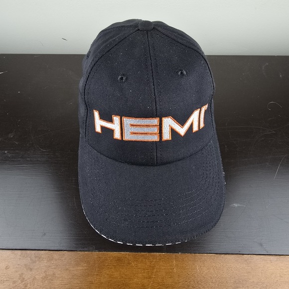 Vintage HEMI Daimler‎ Chrysler Racing Stripe Brim Strapback Hat OSFA Made In USA - Picture 6 of 8